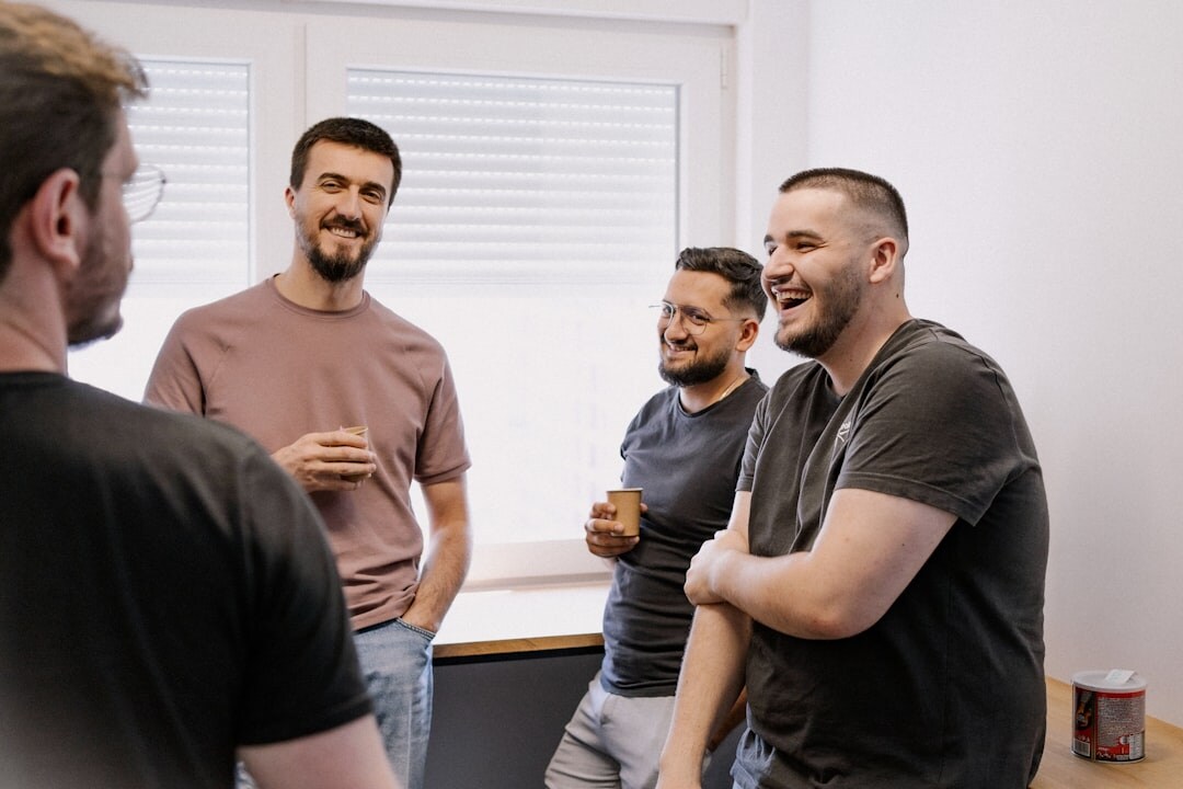 group of friends chatting