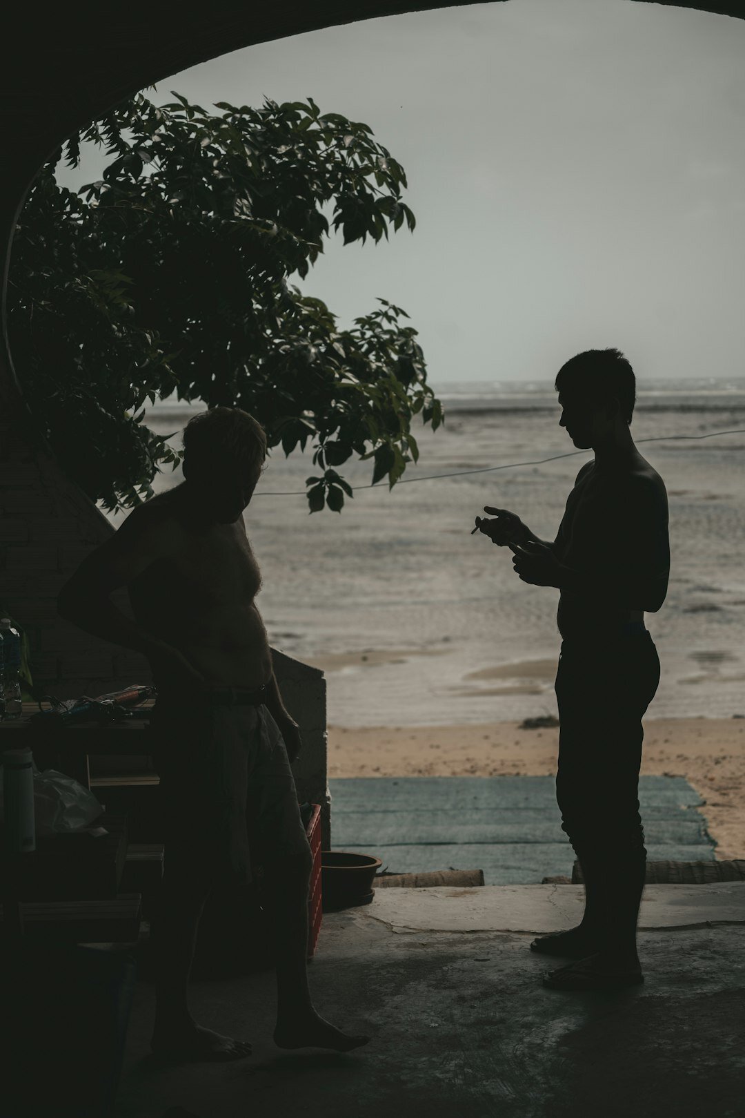 two people talking calmly